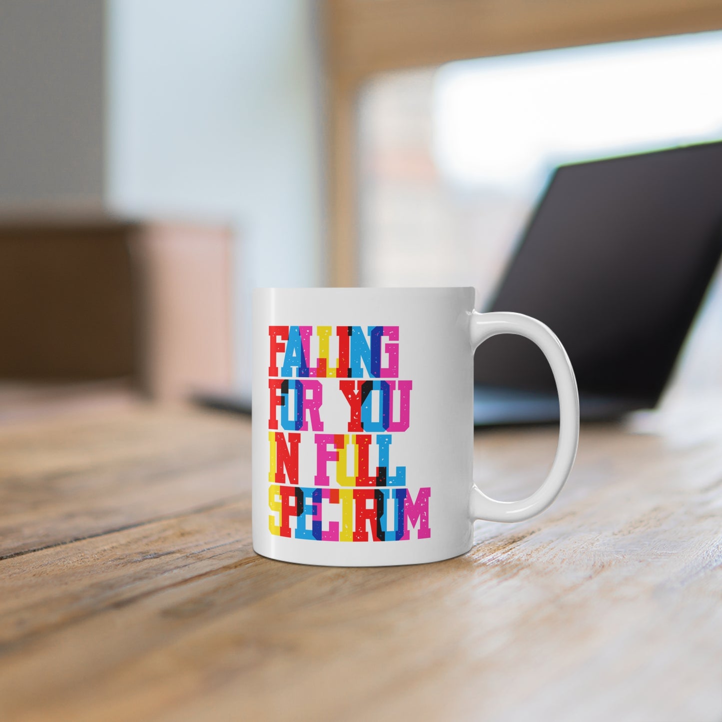 Falling For You In Full Spectrum Valentines Mug Ceramic 11oz