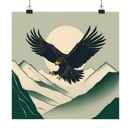 Lone Collection Eagle 17 Matte Square Posters