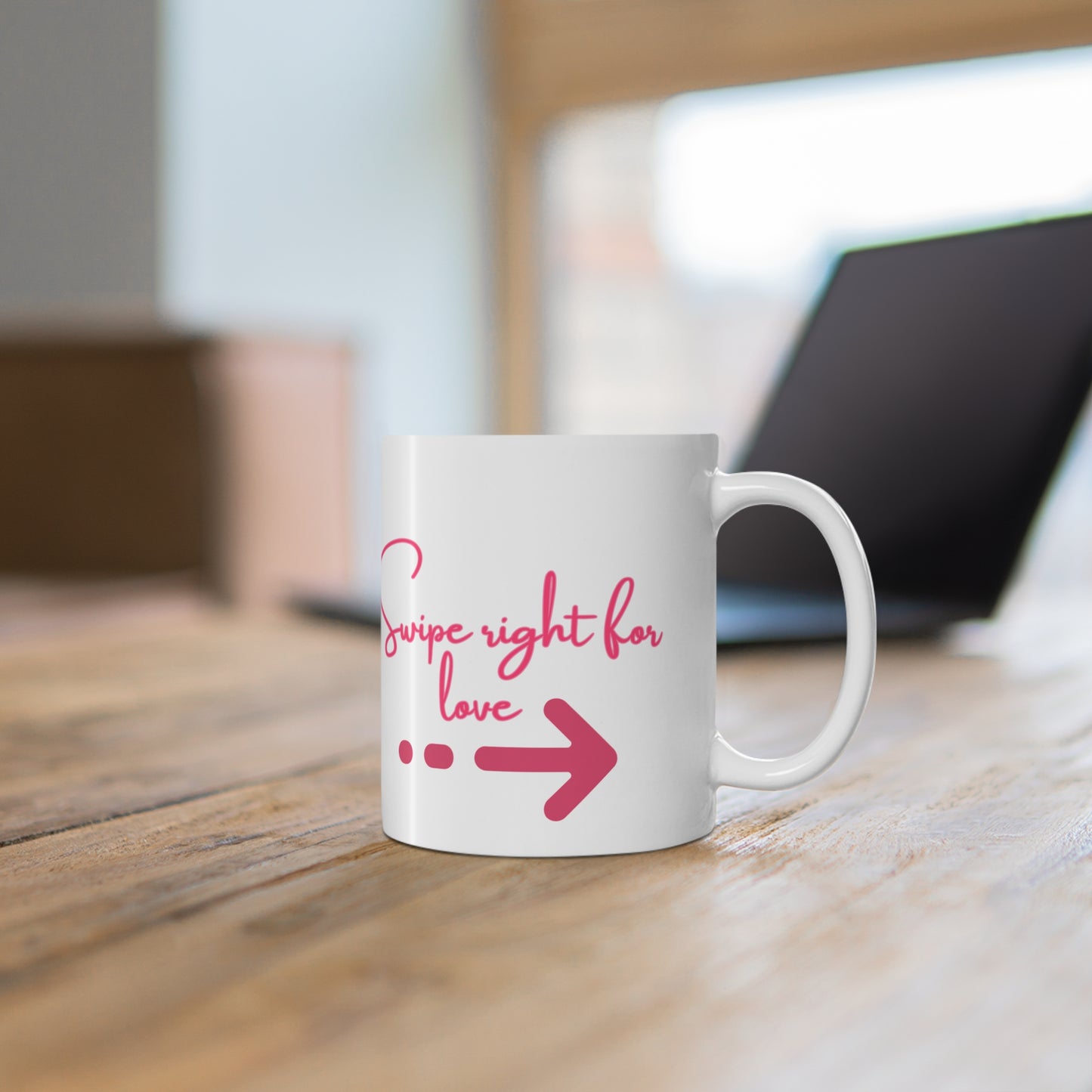 Swipe Right For Love Valentines Mug Ceramic 11oz