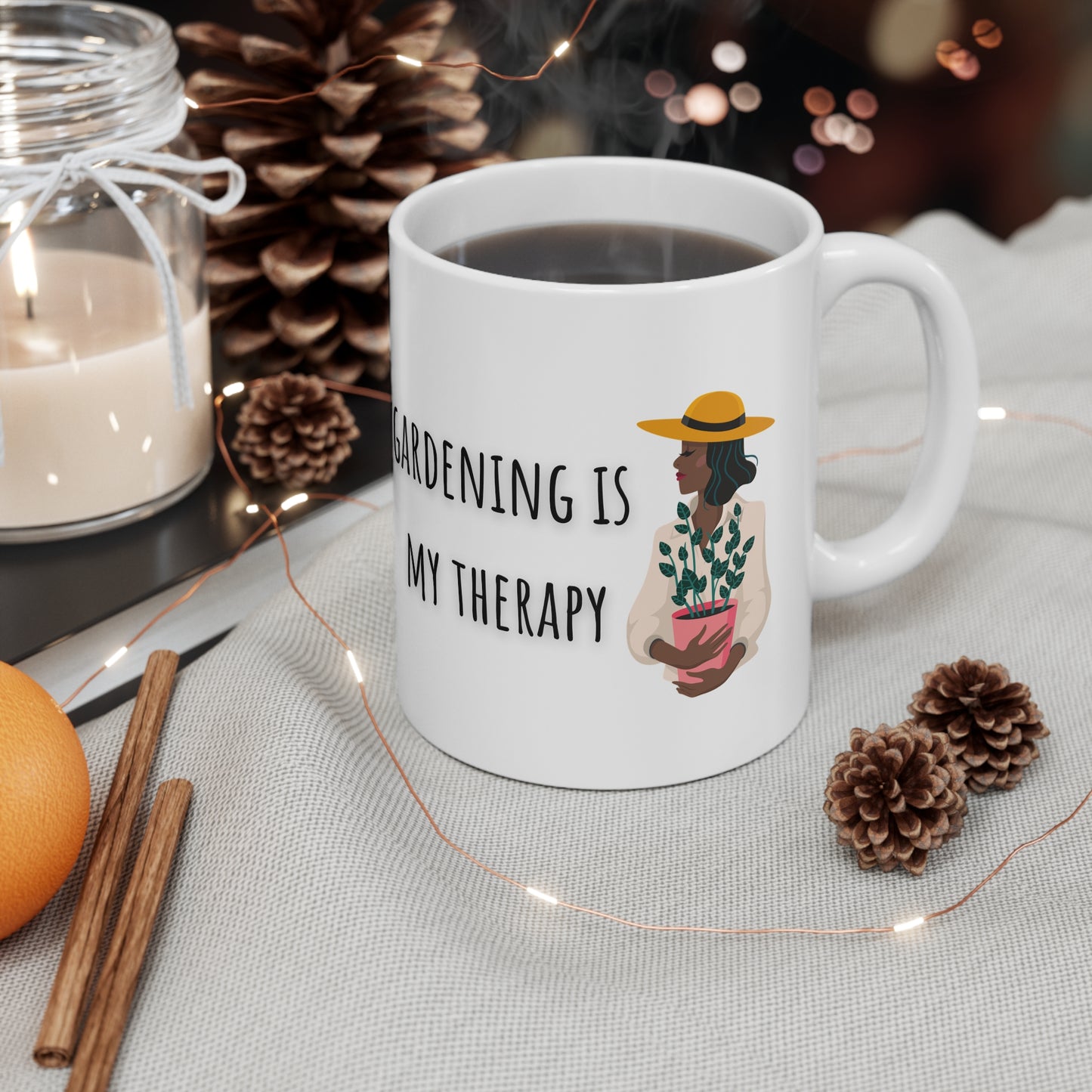 Gardening Is My Therapy Ceramic Mug 11oz