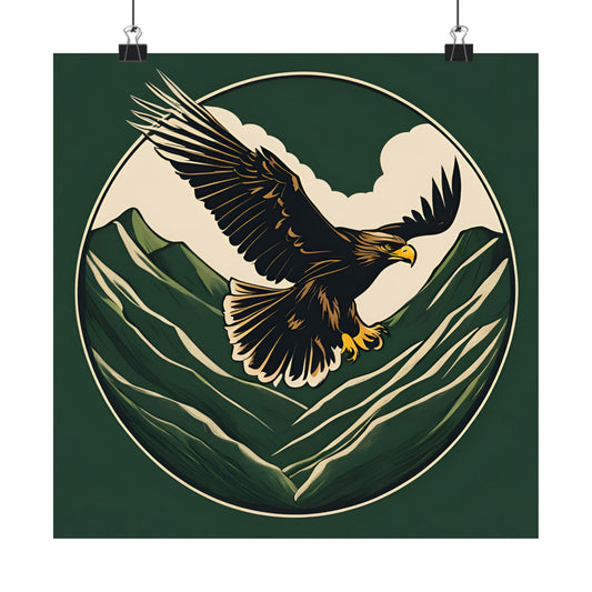Lone Collection Eagle 13 Matte Square Posters
