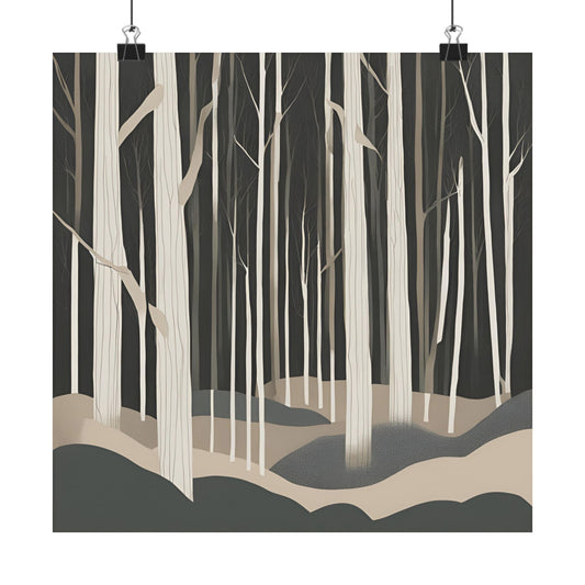 Lonely Forest 31 Matte Square Posters