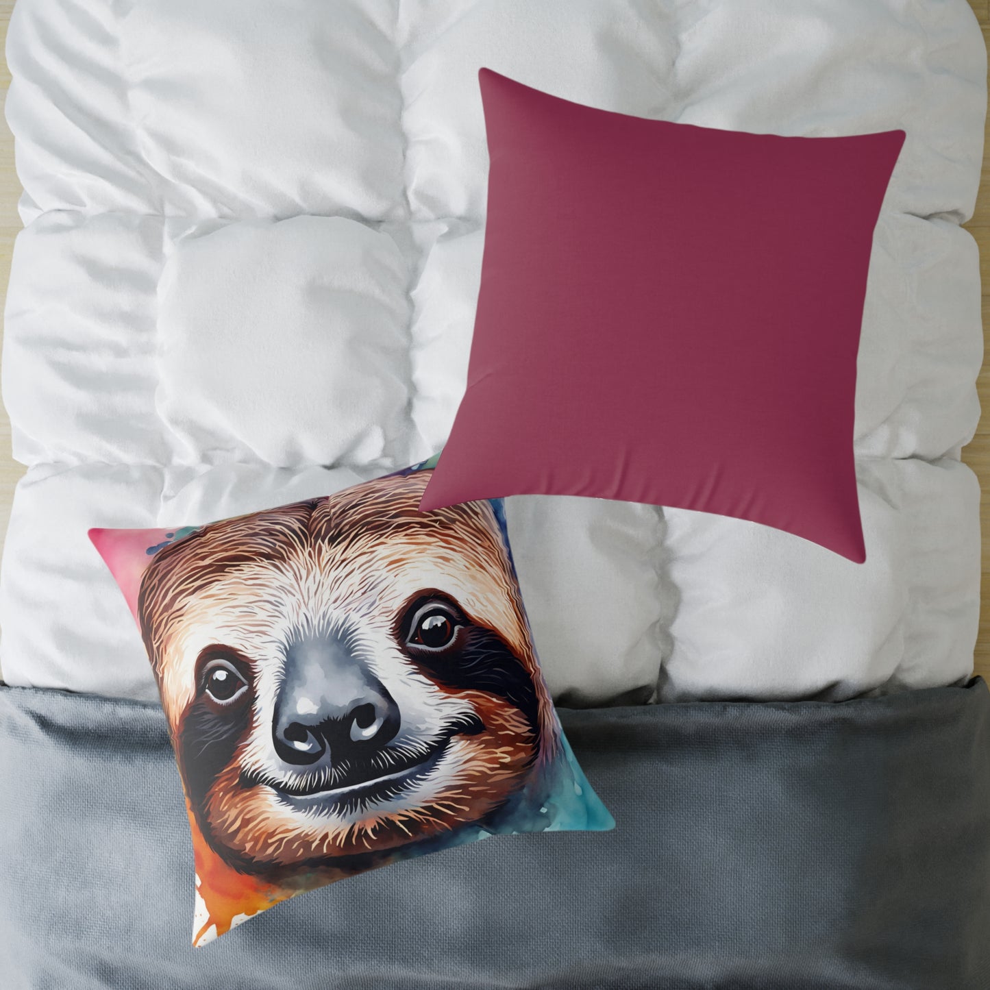 Sloth 03 Poly Pillow - Natures Beauty Design