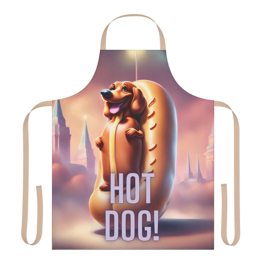 Hot Dog 1 Apron, 5 Color Straps (AOP)