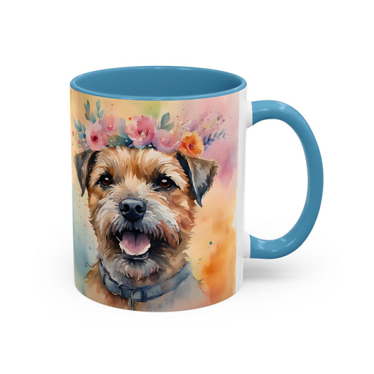 Border Terrier 01 Accent Coffee Mug - Dog Lover Gift