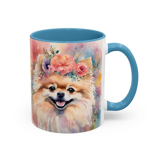 Pomeranian 02 Accent Coffee Mug - Dog Lover Gift