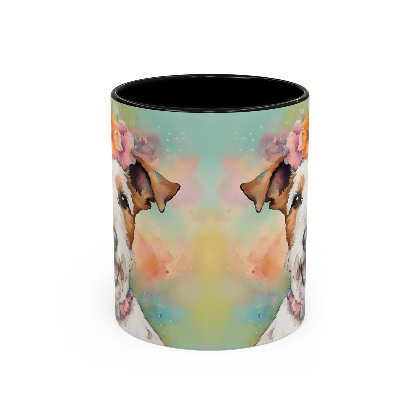Fox Terrier 01 Accent Coffee Mug - Dog Lover Gift