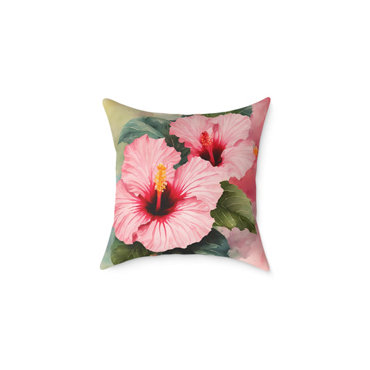 Hibiscus 03 Poly Pillow - Natures Beauty Design