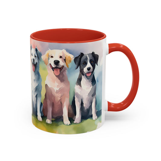 Multicoloured Doggies 8 Accent Mug 11oz