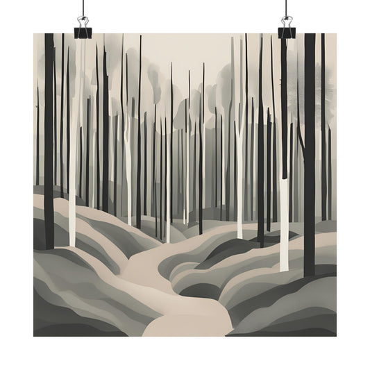 Lonely Forest 22 Matte Square Posters