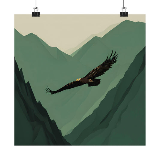 Lone Collection Eagle 18 Matte Square Posters