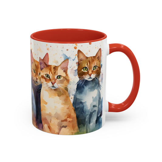 Multicoloured Kitties 1 Accent Mug 11oz