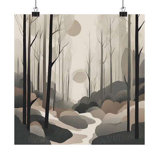 Lonely Forest 07 Matte Square Posters
