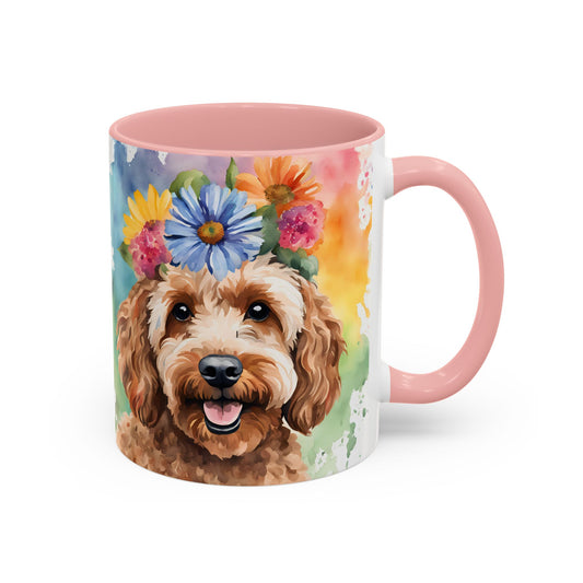Cockapoo 03 Accent Coffee Mug - Dog Lover Gift