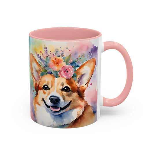 Corgi 04 Accent Coffee Mug - Dog Lover Gift