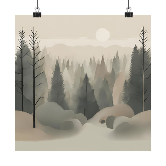 Lonely Forest 14 Matte Square Posters