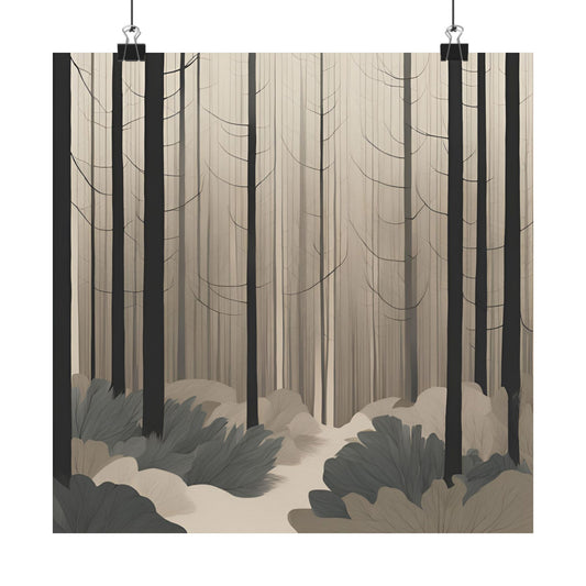 Lonely Forest 15 Matte Square Posters