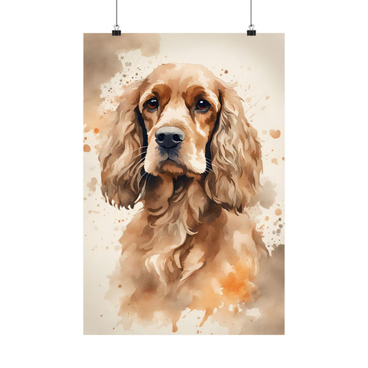 Dogs Cocker Spaniel 03 Matte Vertical Poster
