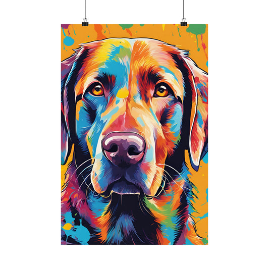 Multicolored Labrador 1 Matte Vertical Poster
