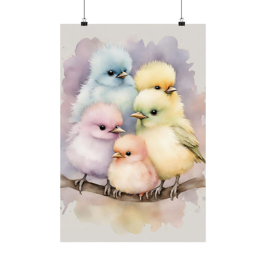 Nursery Birdie Tower 7 Matte Vertical Posters
