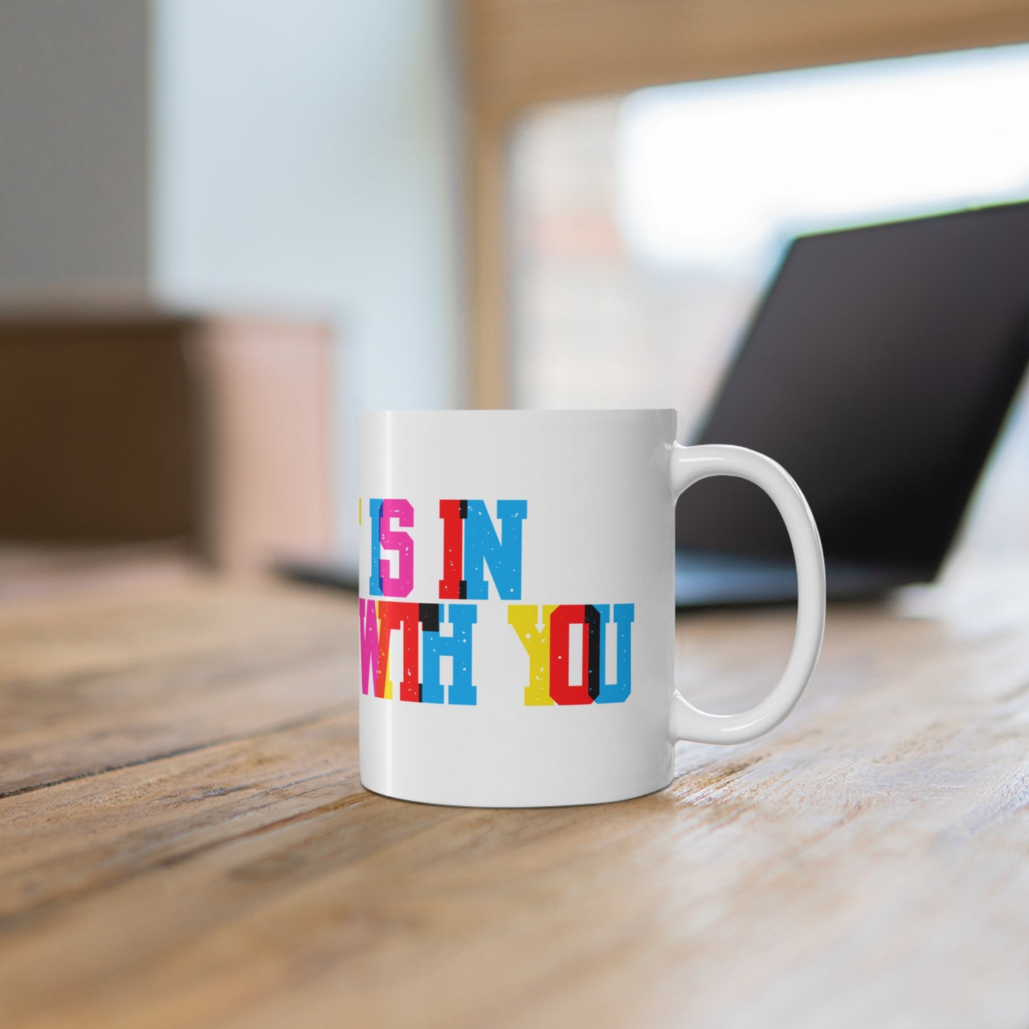 My Heart Is In Full Color With You Valentines Mug Ceramic 11oz