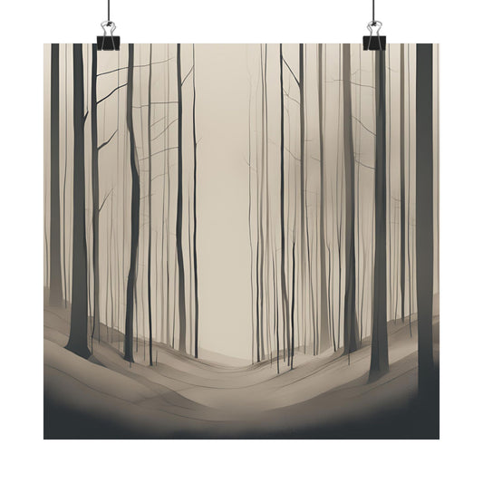 Lonely Forest 21 Matte Square Posters