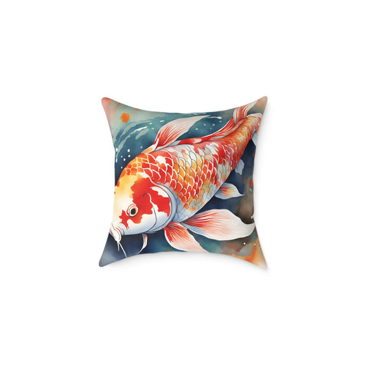 Koi Carp 04 Poly Pillow - Natures Beauty Design