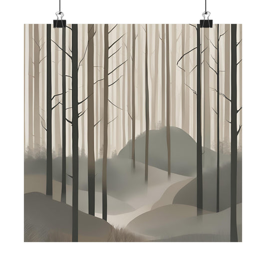 Lonely Forest 13 Matte Square Posters