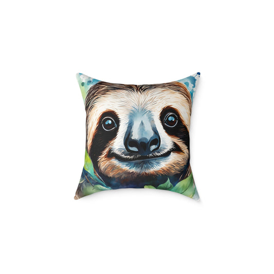 Sloth 01 Poly Pillow - Natures Beauty Design