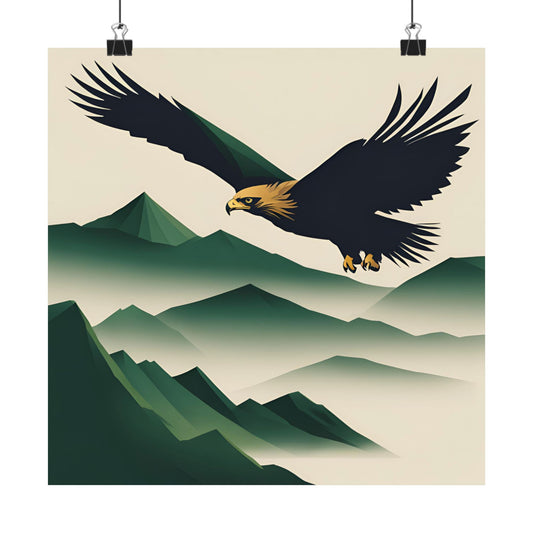 Lone Collection Eagle 10 Matte Square Posters