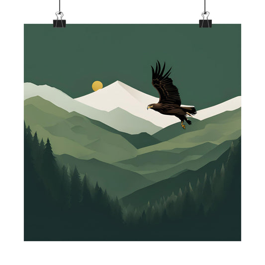 Lone Collection Eagle 15 Matte Square Posters