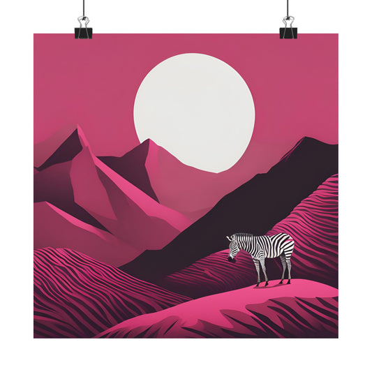 Lone Collection Zebra 14 Matte Square Posters