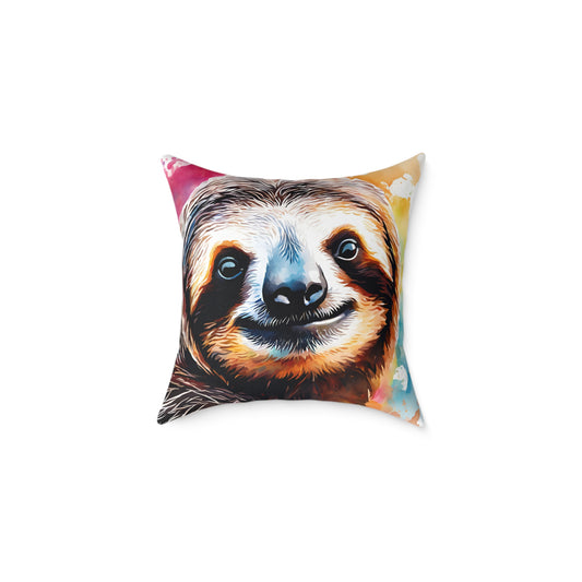 Sloth 02 Poly Pillow - Natures Beauty Design
