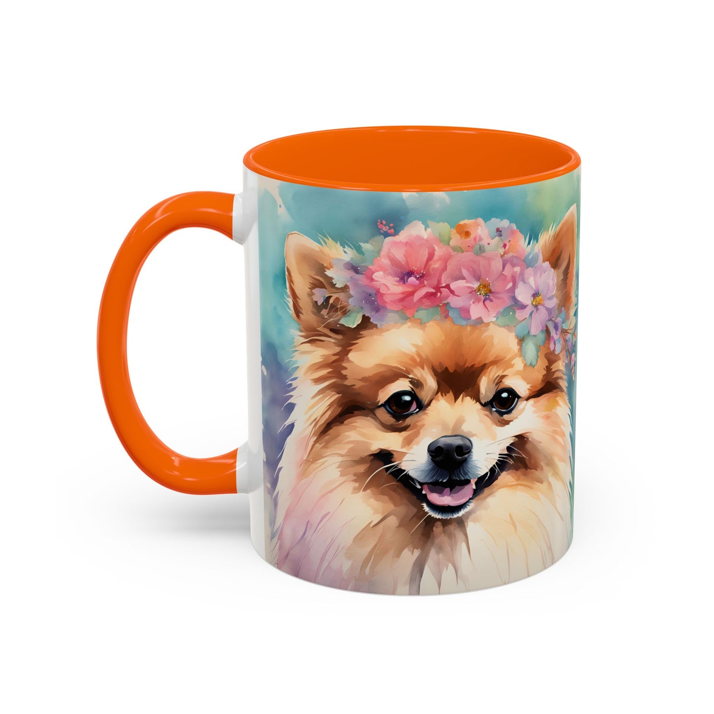 Pomeranian 03 Accent Coffee Mug - Dog Lover Gift
