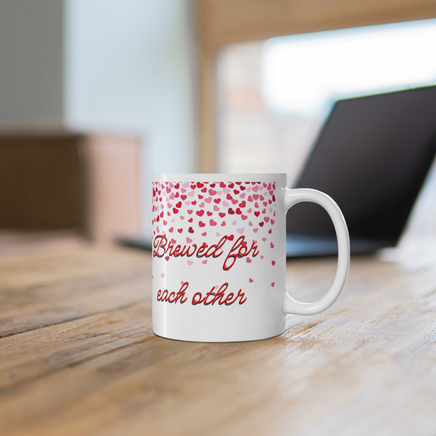 Brewed For Each Other Valentines Mug Ceramic 11oz
