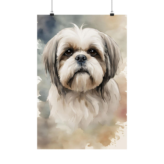 Dogs Shih Tzu 02 Matte Vertical Poster