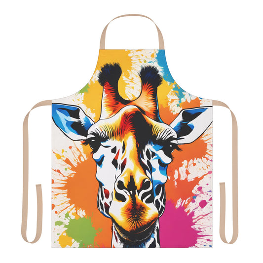 Multicolored Giraffe Adult Apron (AOP)