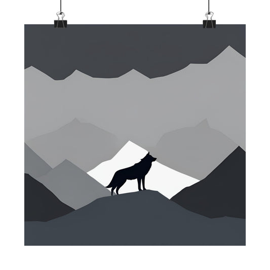 Lone Collection Wolf 8 Matte Square Posters