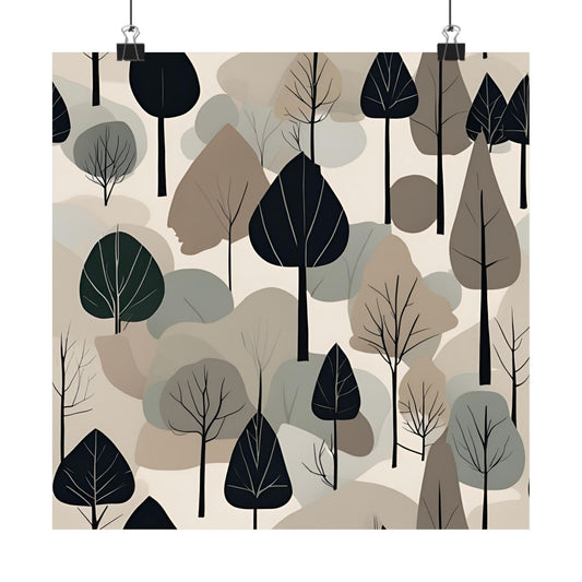 Lonely Forest 19 Matte Square Posters