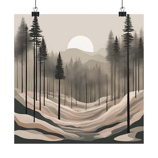 Lonely Forest 11 Matte Square Posters