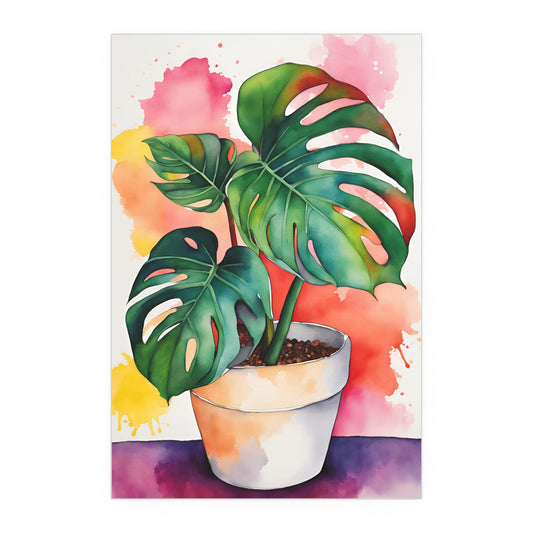 Multicolored Pot Plant 14 Indoor and Outdoor Silk Poster