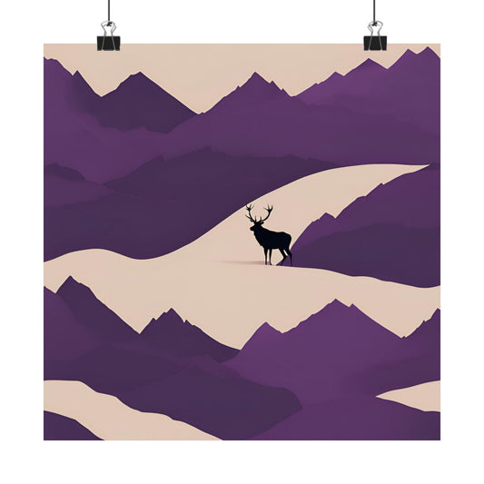 Lone Collection Stag 7 Matte Square Posters