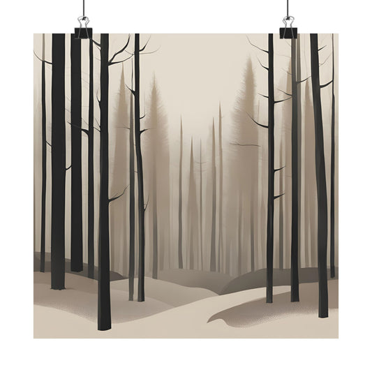 Lonely Forest 08 Matte Square Posters