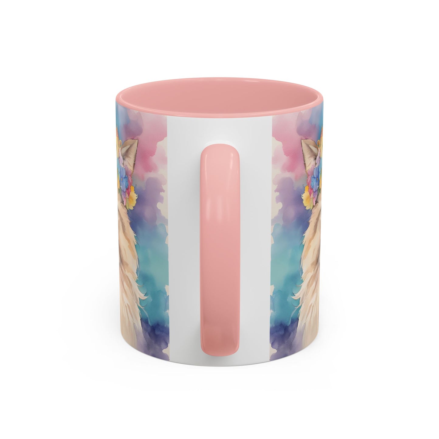 Floral Siamese Cat 02 Accent Coffee Mug - 11oz Perfect for Cat Lovers & Gifts