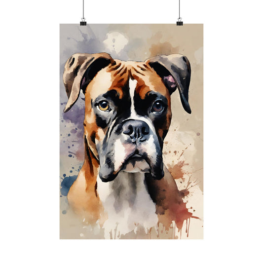 Dogs Boxer 04 Matte Vertical Poster