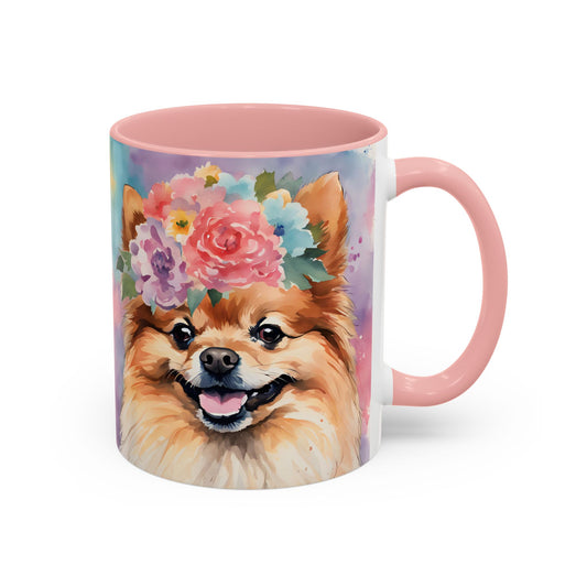 Pomeranian 01 Accent Coffee Mug - Dog Lover Gift