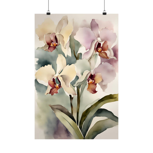 Orchids 02 Matte Vertical Poster