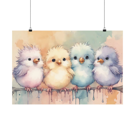 Nursery Birdies 7 Matte Horizontal Posters