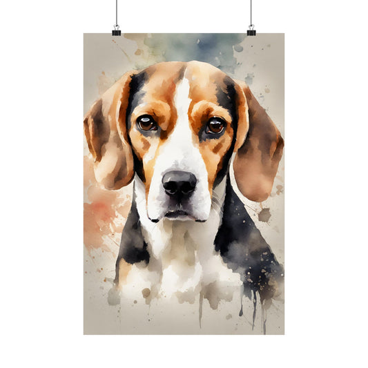 Dogs Beagle 02 Matte Vertical Poster