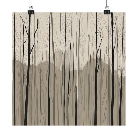 Lonely Forest 28 Matte Square Posters